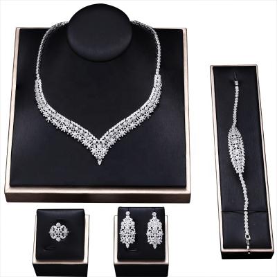 China Romantic New Design Royal Turkish Jewelry Costume Zircon Jewelry Set for sale