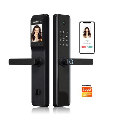 China Realm M1-Pro APP Support Biometric Tuya Wifi Tuya Fingerprint Smart Door Lock With Camera for sale