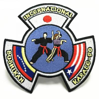 China Viable Cheap Custom OEM Taekwondo Patches , Embroidered Church Twill Patch for sale