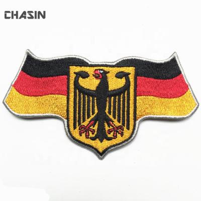 China Custom Viable Eagle Logo Embroidery Shoulder Emblem For Uniform for sale