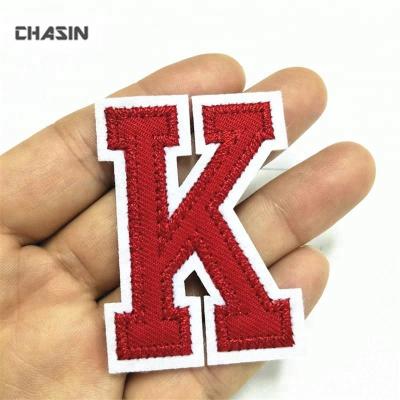 China Sustainable Custom Alphabet Iron On Patches Set , Iron On Patch Letters for sale