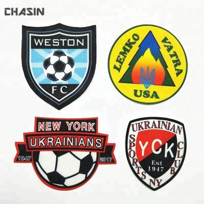 China Viable Wholesale Custom Dye Sublimation Soccer Patch, Heat Transfer Patch, Sublimated Patch for sale