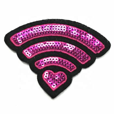 China Custom Sustainable No Min Patches Sparkle Colored Sequin Star Iron On Patches for sale