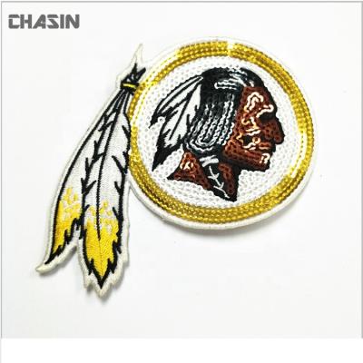 China Custom Viable Quality Indian Tribal Embroidery Sequins Patch For Apparel for sale