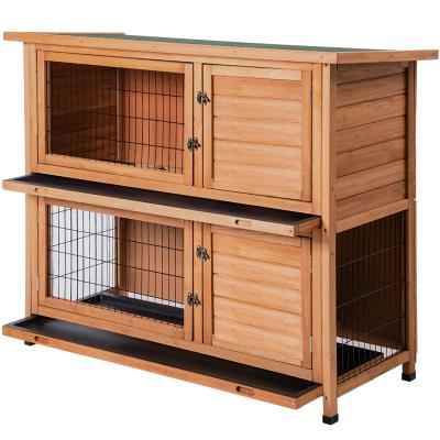 China Breathable Indoor And Outdoor Wooden Pet House And Wooden Pet Housefor Small Animal Double-Layer In 4 Seasons for sale