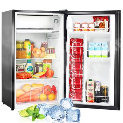 China Compact COMPRESSOR Fridge with Freezer, 3.2 Cubic Foot Mini Fridge with Reversible Door, 5 Adjustable Temperatures for sale