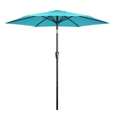 China New 7.5ft Contemporary Patio Umbrella Outdoor Table Market Umbrella with Tilt and Push Button Crank for sale