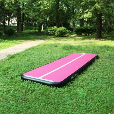 China Home Use/Training/Cheerleading/Yoga/Water With Pump 20ft 4 Inch Thickness Electrircal Inflatable Gym Tumbling Mats Air Track With Compressor For Home Use for sale