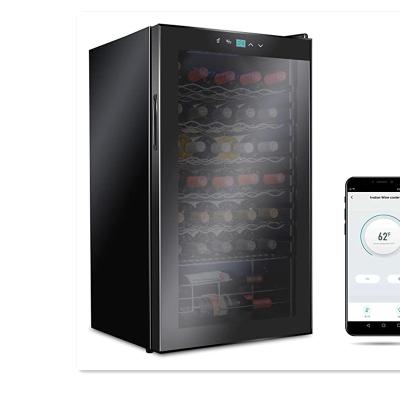 China LED Digital Cooler SOTOLA 34 Touch Bottle Compressor Wine Fridge with Wi-Fi App Smart Control Cooling System for sale