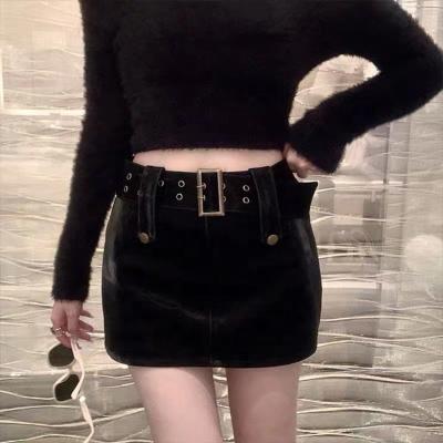 China Wholesale Price Breathable Summer Streetwear Black Leather Sexy PU Mini Woman Skirt for sale