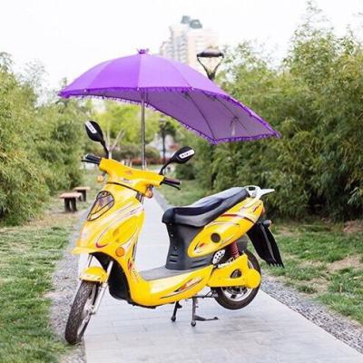 China Windproof Electric Folding Umbrella Motorcycle Scooter Bike Umbrella Motorbike Strong Sunshade Rain Sunshade for sale