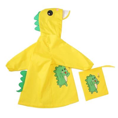 China 100% New Style Cute Dinosaur Waterproof Raincoat Kids Printing Children Rain Wear For Rainy Day for sale