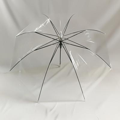 China POE MOBILE Cheap Automatic Open Umbrella Rain Promotion Straight Transparent Umbrella for sale