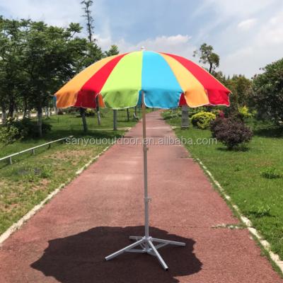 China New Design 16kpcs Panels Only 8pcs Ribs Interesting New Design Sun Colorful Umbrella With Tilt Umbrella Sunshade Multicolor Beach Umbrella Polyester for sale