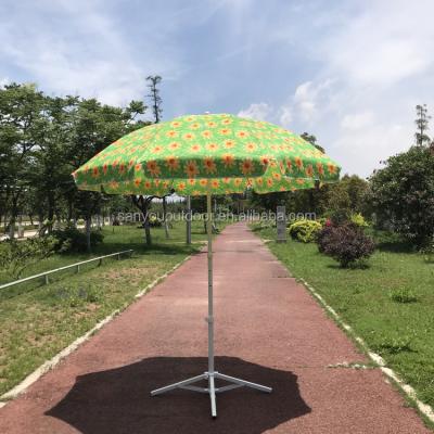 China New Design Patio\Garden\Outdoor\Hotel\Beach Custom Printing Cheap Umbrella Sunshade With Tilt Beach Umbrella Plastic Polyester for sale