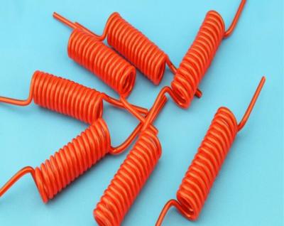 China Flame Retardant 6 Core 22AWG Spiral Power Cable Bright Orange for sale