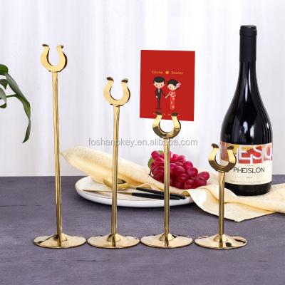 China Desgin OKEY Modern High Quality Wedding Table Number Stands Metal Restaurant Table Number Holders for sale