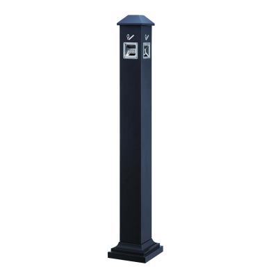 China Viable outdoor stainless steel waste bin fire container cigarette ashtray safe smoking smoking pole for sale