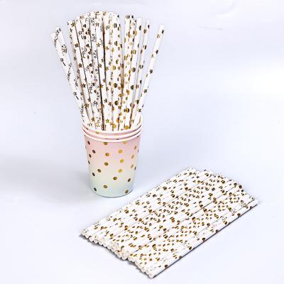 China Drinking Beverage Straws in various colors with stripes and patterns can be customized paper straws for any occasion for sale