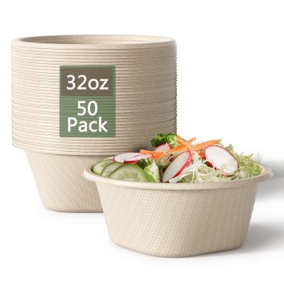 China Eco Friendly Disposable Customizable 32 Oz Deep Paper Bowls Disposable Soup Bowls Disposable Heavy Duty  Bowls Eco-friendly paper bowls disposable y  paper bowls for sale