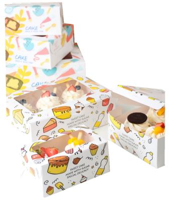 China Disposable Cupcake Boxes Set Pre-Assembled Cupcake Containers Holds for Easy Treat Storage and Gifting cupcakes boxes for sale