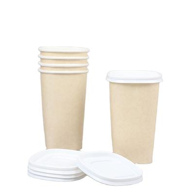 China Eco Friendly Disposable Customizable Disposable paper soup cup with lid custom printing friendly cups for soup Wholesale Printing 8oz 12oz 16oz Single Wall Dispo for sale