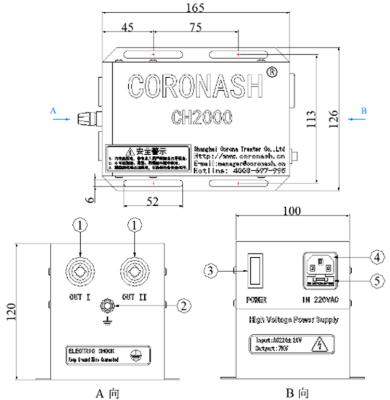 China Plastic Type Machinery Spare Parts Electrostatic Air Curtain Suppressor None for sale