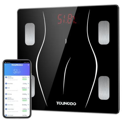 China YOUNGDO Wireless Personal Weighing Body Fat Scale In Viable Smart Body Fat Scale Body Composition Scale for sale