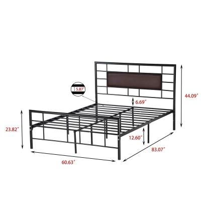 China Manufacture foldable modern Nordic light luxury single iron bed simple single view of factory with headboard for sale