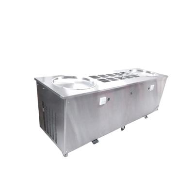 China Thai Snacks Factory Automatic Production 2+10 Flat Fried Ice Cream Roll Pan Machine High for sale