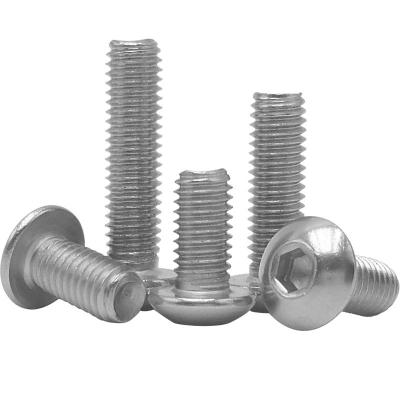 China Pan HSL Socket Hex Head Screws Hexagon Socket Screws With Stainless Steel Half Heads 201 304 316 A2 A4 M6 Round Screws 253MA 254SMO for sale