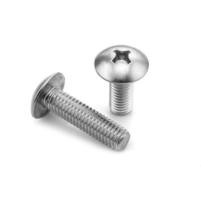 China Pan HSL Machine Screw Large Flat Head Cross Recessed Screw Mechanical Machine Screw DIN966 M8 TA2 Titanium TC4 GR2 for sale