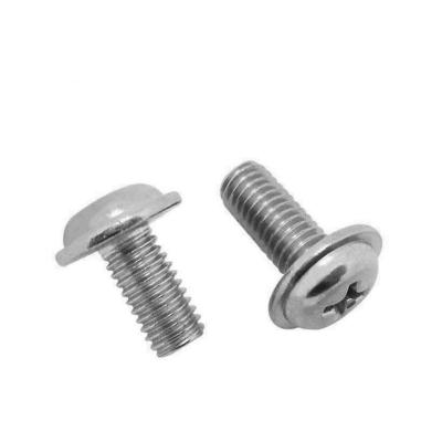 China HSL Pan Machine Screw Pan Head Cross Recessed Machine Screw with Gasket Pan Head Machine Screw M6 M8 M10 M12 M14 for sale