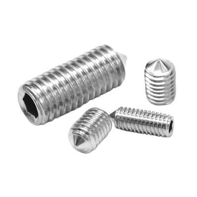 China HEX Factory Price Stainless Steel Hex Socket Set Screws With Taper Point DIN914 m4 for sale