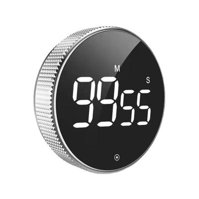 China Stored Around Digital Rotary Magnetic Timer For Kitchen Shower Study Stopwatch LED Alarm Counter Remind Manual Electronic Countdown for sale