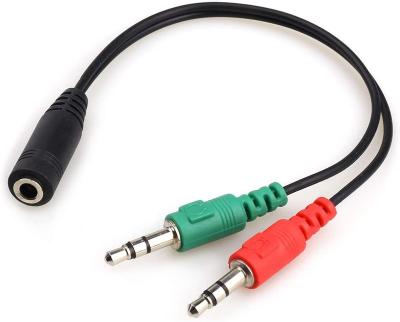 China COMPUTER 3.5mm Combo Headset Adapter Audio Splitter Cable for PC Gaming Headsets and Laptops for sale