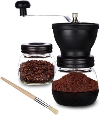 China Car Hand Adjustable Commercial Manual Coffee Bean Grinders With Ceramic Burrs for sale