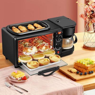 China Family Size Oven Multi Function Portable Household Electric Toaster 3 in 1 Breakfast Maker for sale