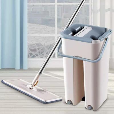 China High Quality Sustainable Household Microfiber Spinning Floor Cleaner Flat Cleaning Mop And Bucket Set for sale