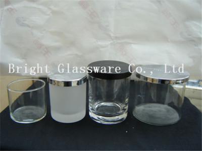 China cheap glass candle jar with metal lid for sale