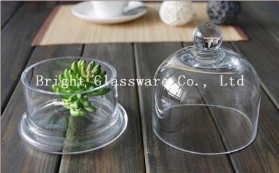 China Clear handmade glass lamp shade glass cake cover for sale