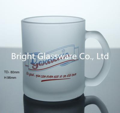 China custom glass beer mug with decal prainting sale for sale