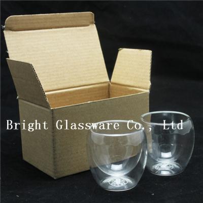 China double wall thermo glasses, double wall wine glasses for wholesale for sale