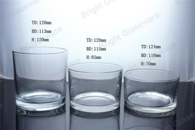 China clear large cylinder glass candle jar in home decoration for sale