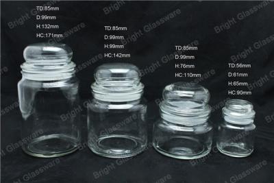 China a series of the glass jar with lid, glass candle jar wholesale for sale