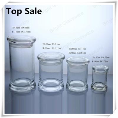 China a series of different size glass jars for candles in stock for sale