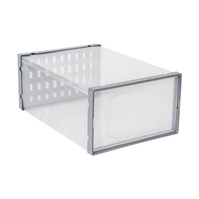 China Viable High Quality Household Transparent Shoes Rack Box Storage Cabinet Shoe Storage Box Drawer for Home Rental House for sale