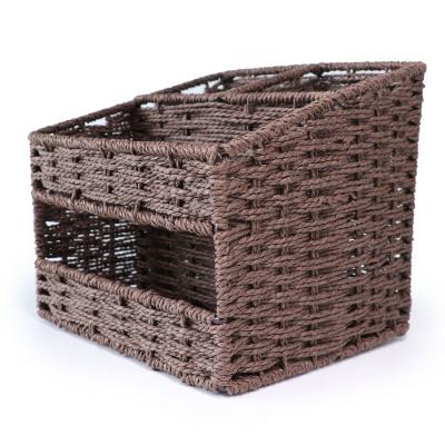 China Trapezoidal Woven Storage Box Viable Storage Box Study Office Plant Plankton for Library and Classroom for sale