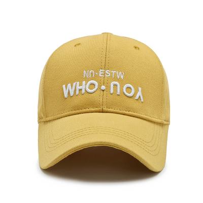 China COMMON Words Embroidery Breathable Hemp Baseball Hat Comfortable 100% Custom Dad Hat for sale