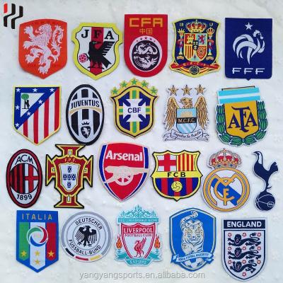 China big 3D football embroidery patch for hat, Custom Logo Embroidery Iron On Patch for clothing for sale